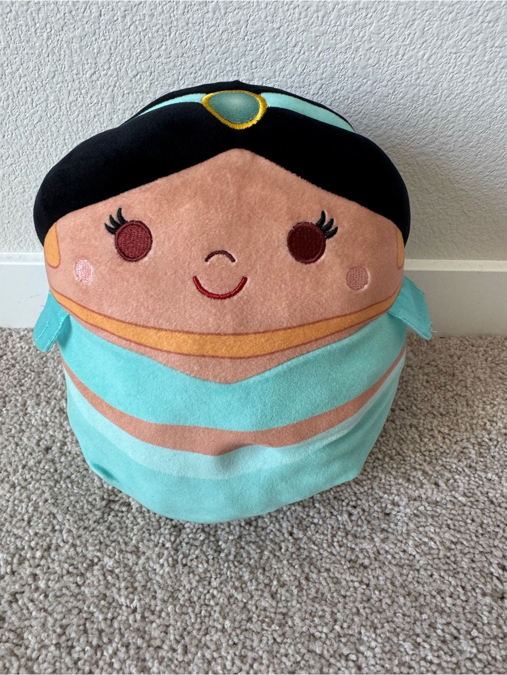 Squishmallows Princess Plush - Aqua, Black, Peach